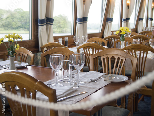 Canvas Print Stockholm steamboat restaurant