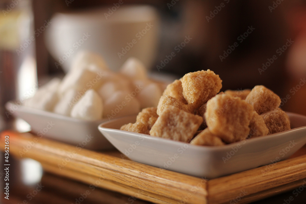 White and brown sugar White and brown sugar
