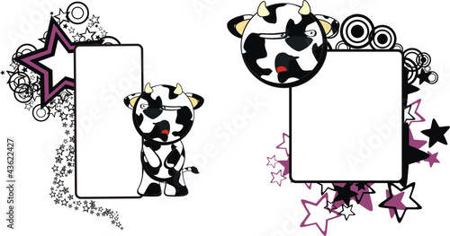 funny cow cartoon copyspace