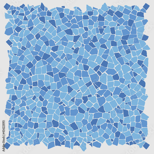 Broken tiles blue pattern