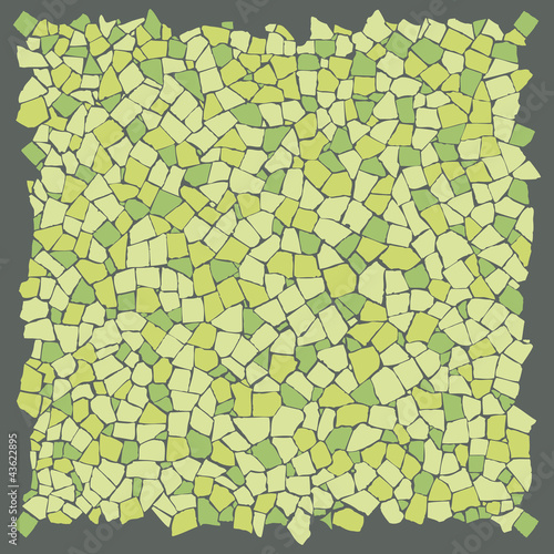 Broken tiles green pattern