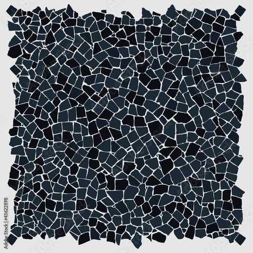 Broken tiles black pattern