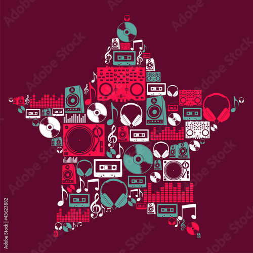 Dj Music icons star