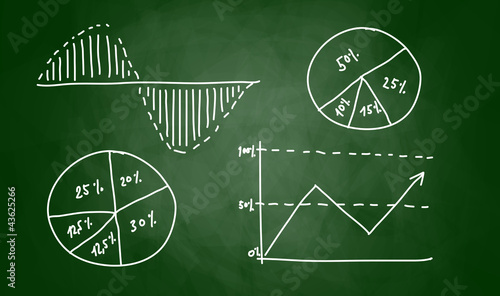Drawing of graph on blackboard