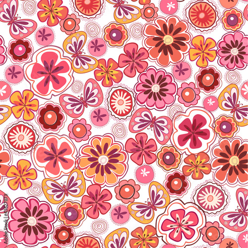 seamless abstrac floral  background