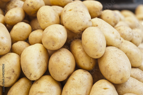 pile of new potatoes for sale