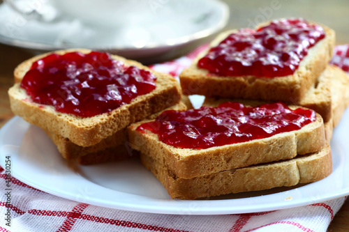 Toasts with jam