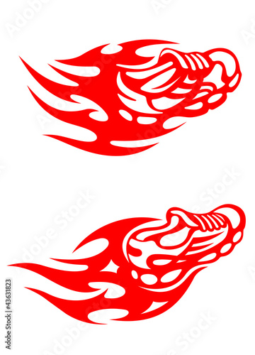 Trainers with flames