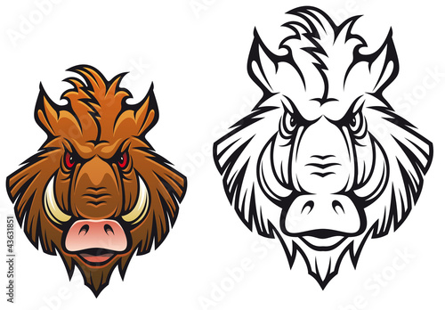 Angry boar mascot