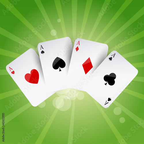 Vector Illustration of Poker Aces photo