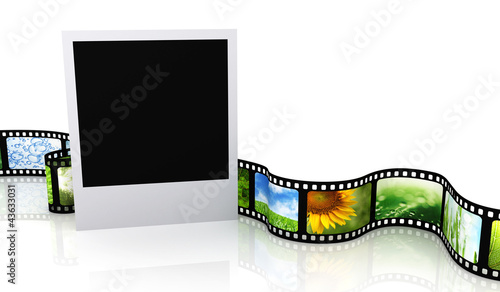 Blank photo with film