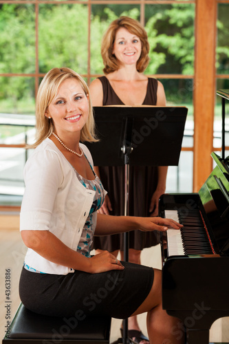 Voice student and teacher