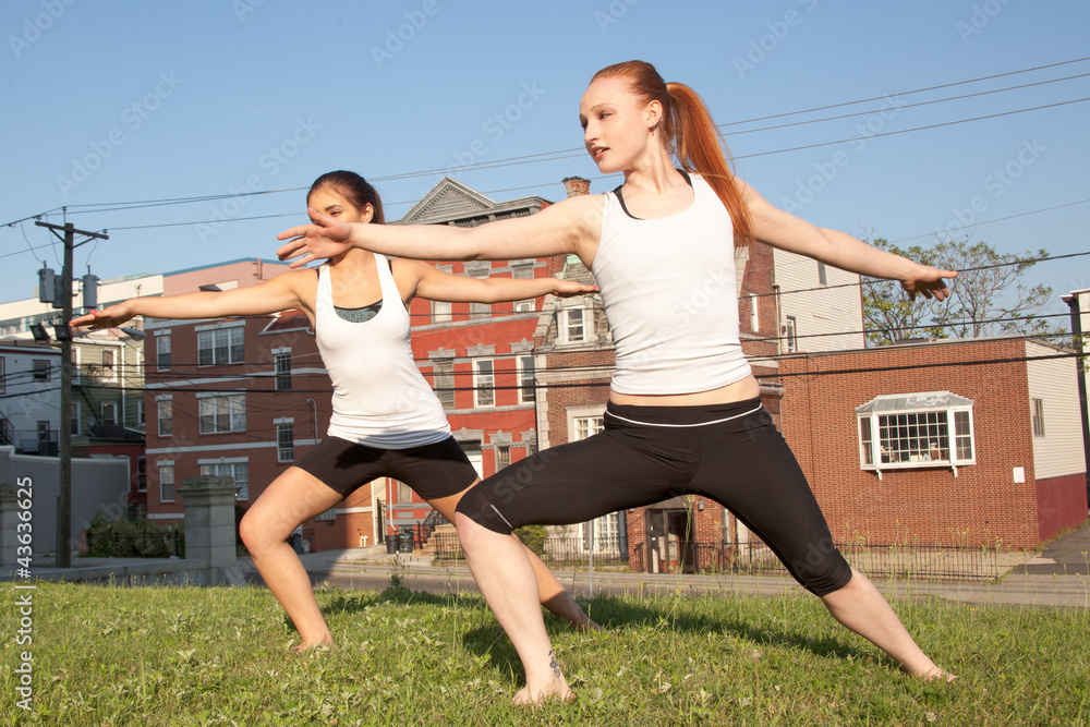 young female instructor teaching a female student young female instructor teaching a female student