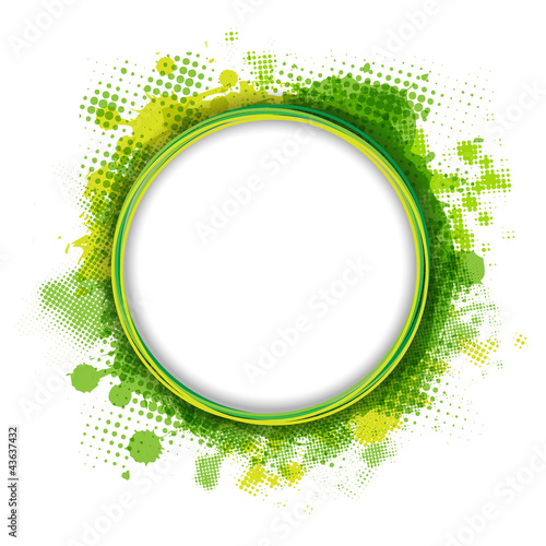 Speech Bubble With Green Blob