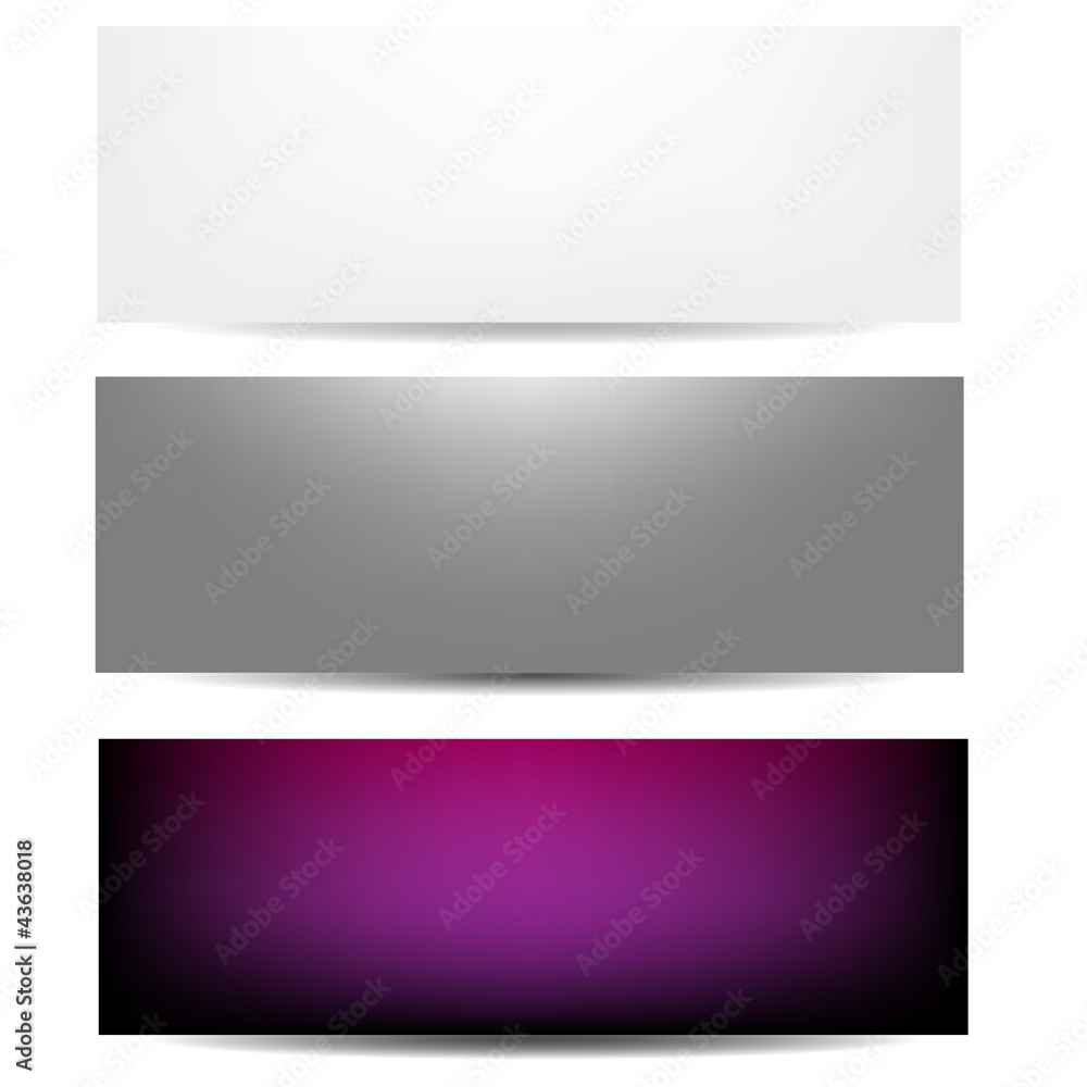 Abstract Color Banner Set