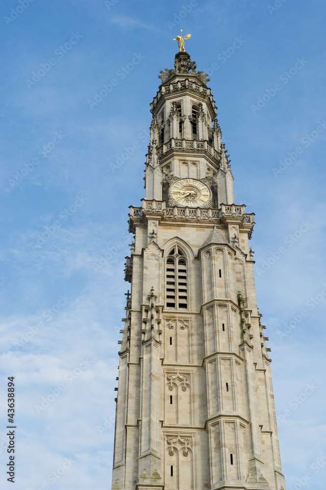 Tower of St Vaast church in Arras