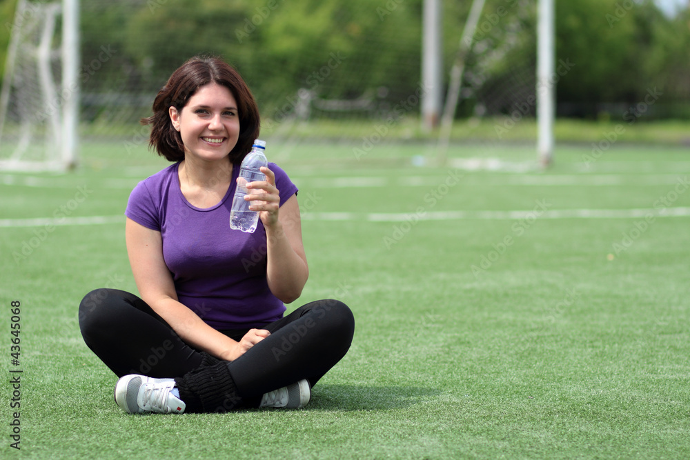 Beautiful Fitness Woman with Bottle of Water Beautiful Fitness Woman with Bottle of Water