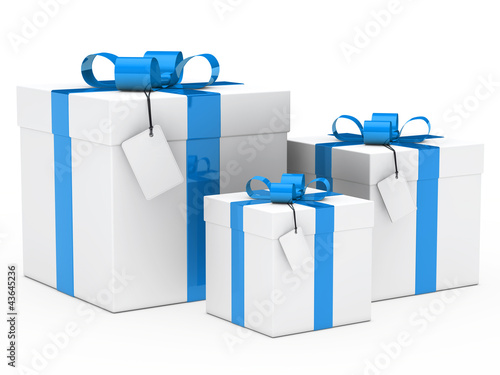 gift box blue ribbon