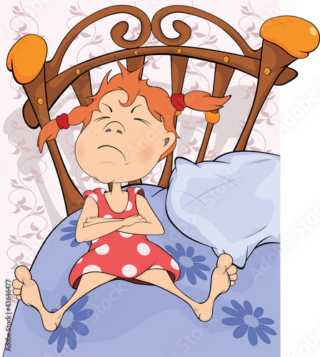 The girl on a bed
