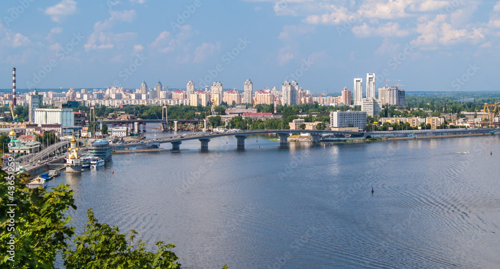 View of Kiev from an observation point over the Dnieper. Ukraine