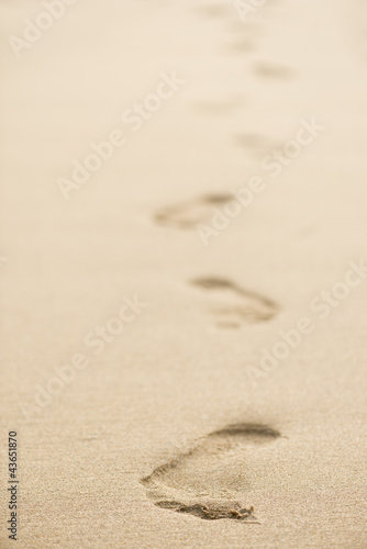 sandy foot steps