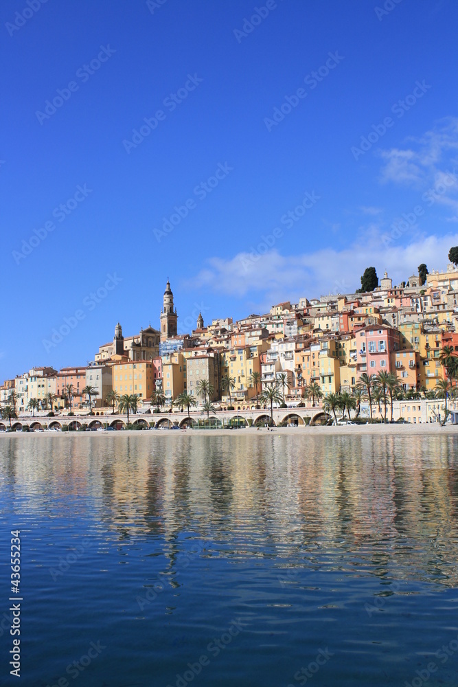 Menton on the french Riviera in the South of France