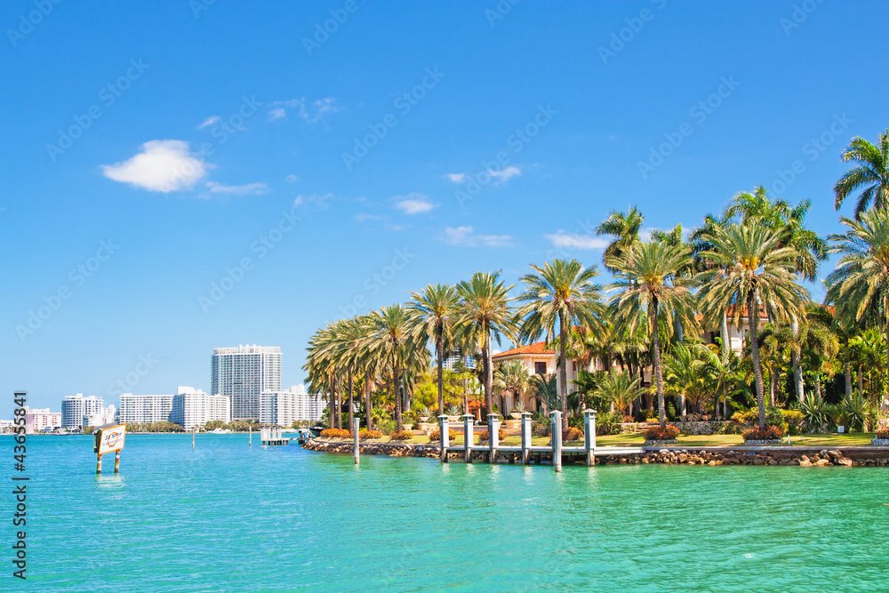 Naklejka premium Zatoka Biscayne, Miami na Florydzie