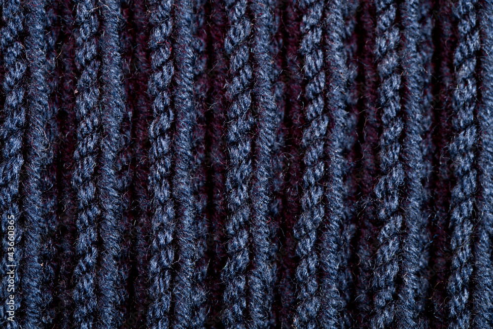 knitted blue wool texture