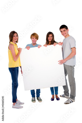 teenagers with white panel