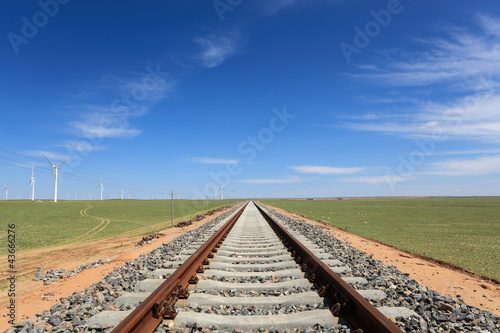 railway on the steppe