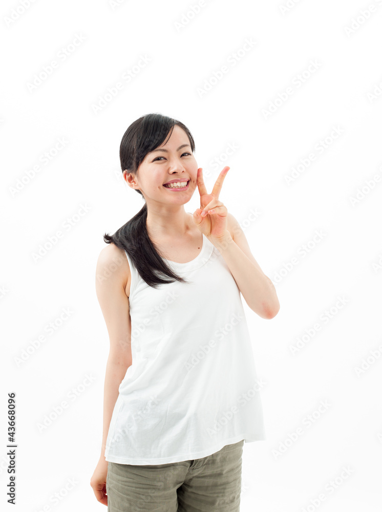 ピースサイン・女の子 ピースサイン・女の子