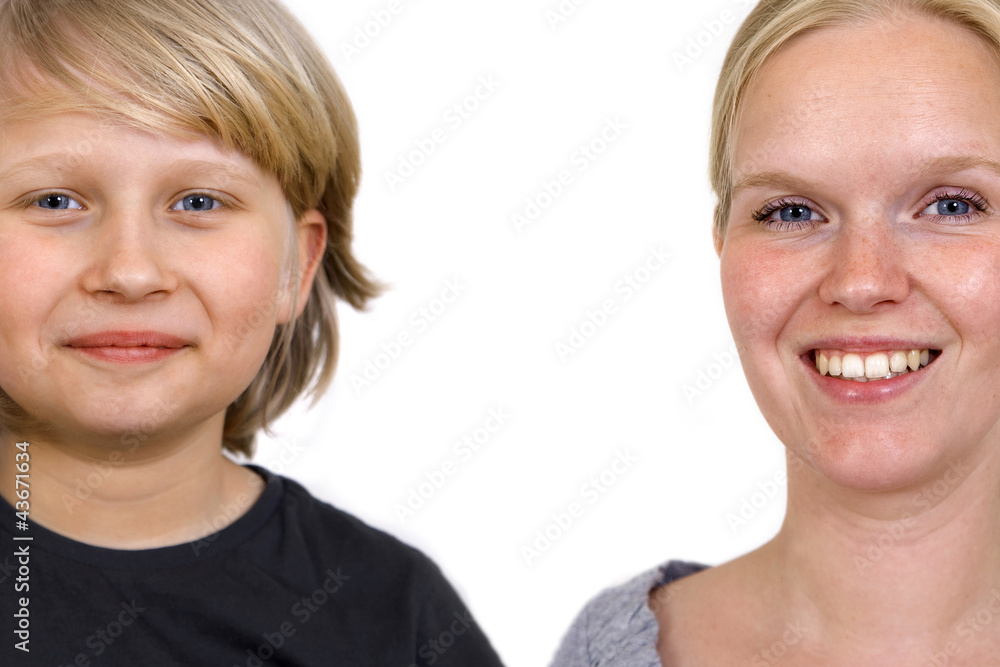 Junge Frau und Kind Junge Frau und Kind