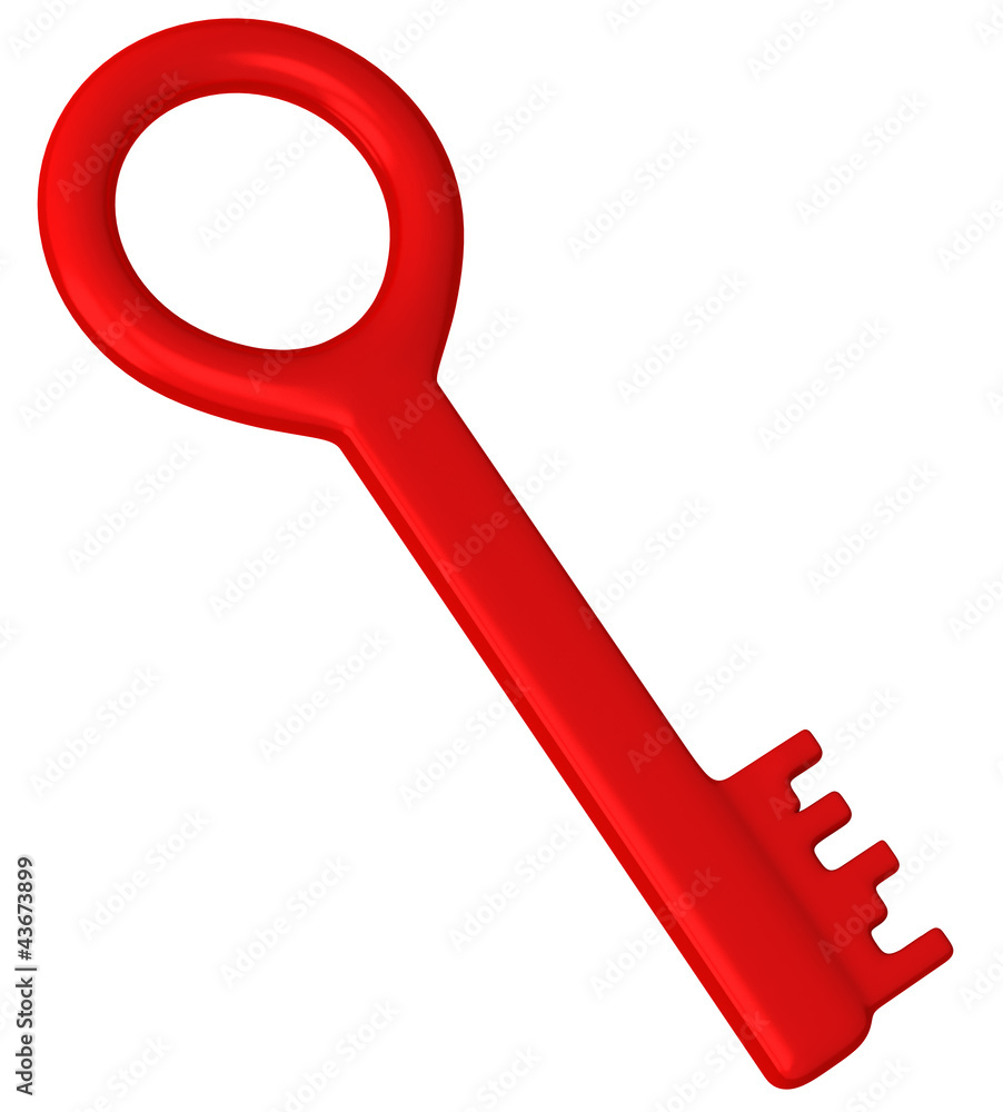 Red 3d key icon Stock Illustration Adobe Stock