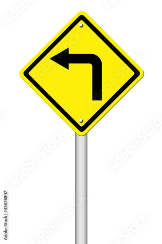 Road Sign - Left Turn Warning Free Download Road Sign - Left Turn Warning - GFXLoad