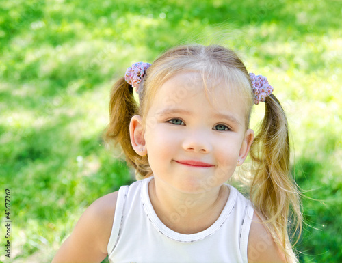 Cute little girl on the meadow © svetamart