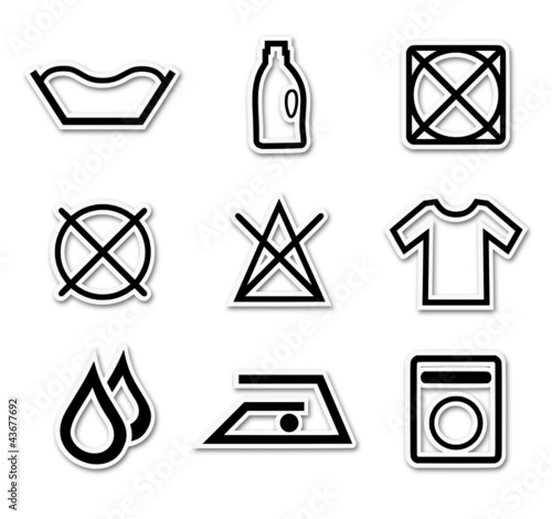 Symbole Reinigung