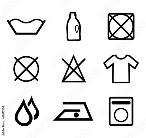 Symbole Reinigung
