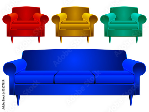 couch and armchairs