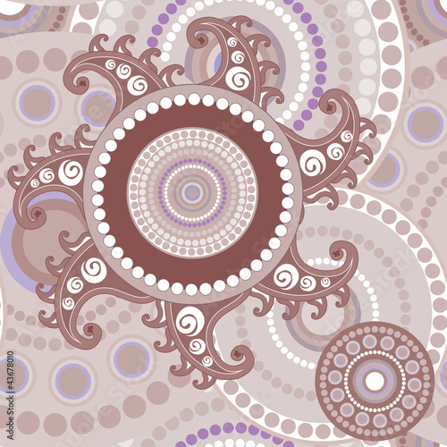 Vintage seamless paisley abstract vector texture for design