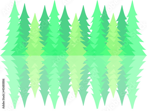 pine forest silhouette