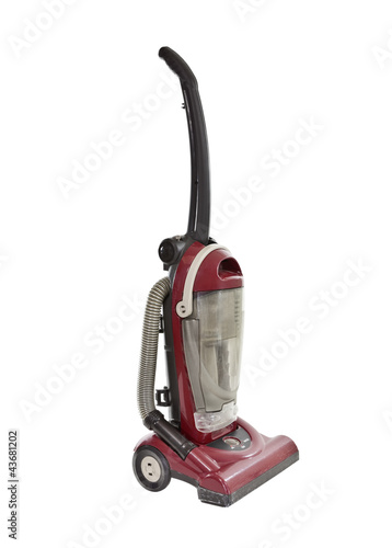Old Worn Red Vacuum Isolated