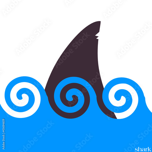 sharks in the sea vector illustration