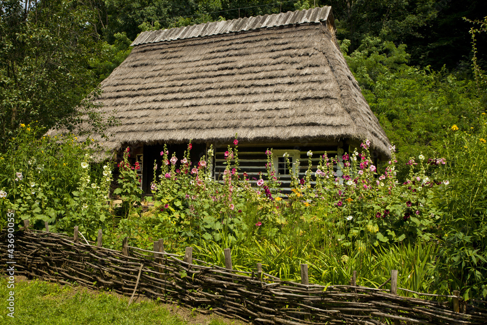 Old ethnographic house - open air museum in Sanok, Poland. Old ethnographic house - open air museum in Sanok, Poland.