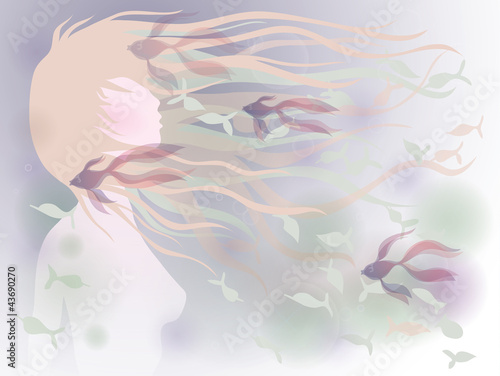 Personification of Nature / Female surreal background