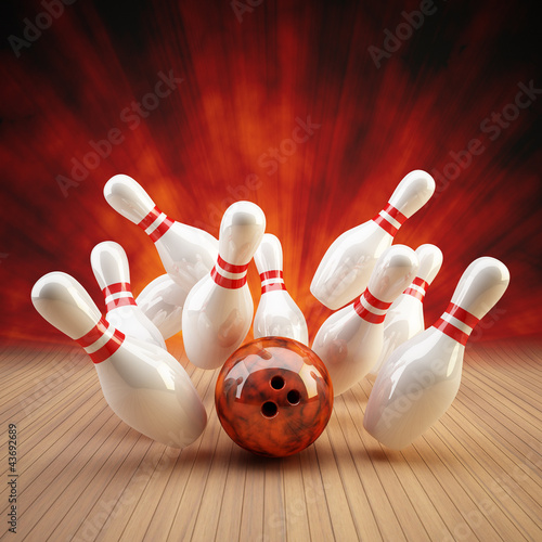 Bowling Strike rot orange