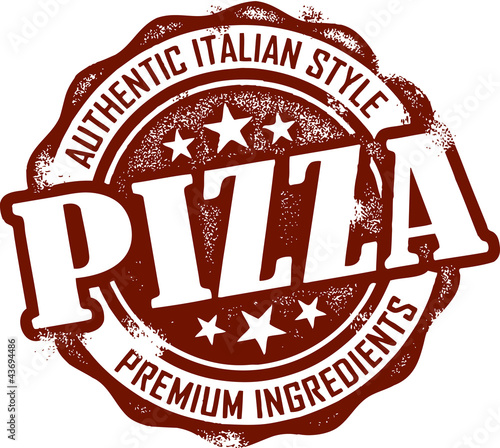 Vintage Style Pizza Stamp