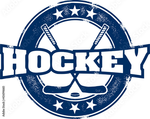 Vintage Style Hockey Stamp