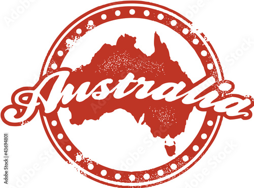 Vintage Style Australia Stamp