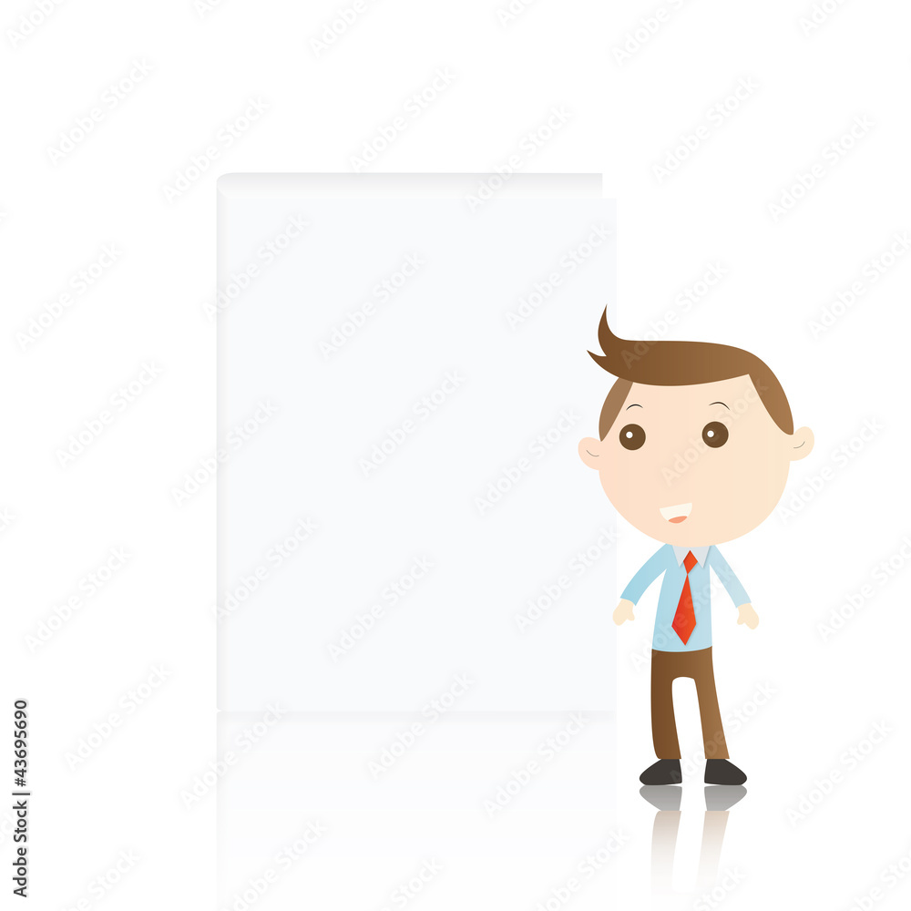 Businessman with book on white background Businessman with book on white background