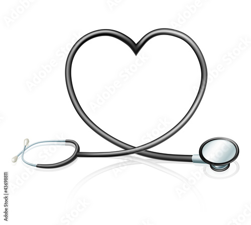 Stethoscope heart concept